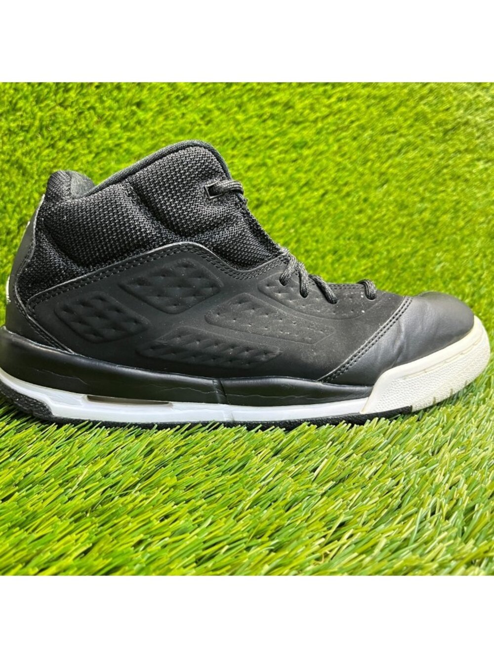 Nike Air Jordan New School BG Boys Size 6.5Y Black White Athletic Shoes Sneakers